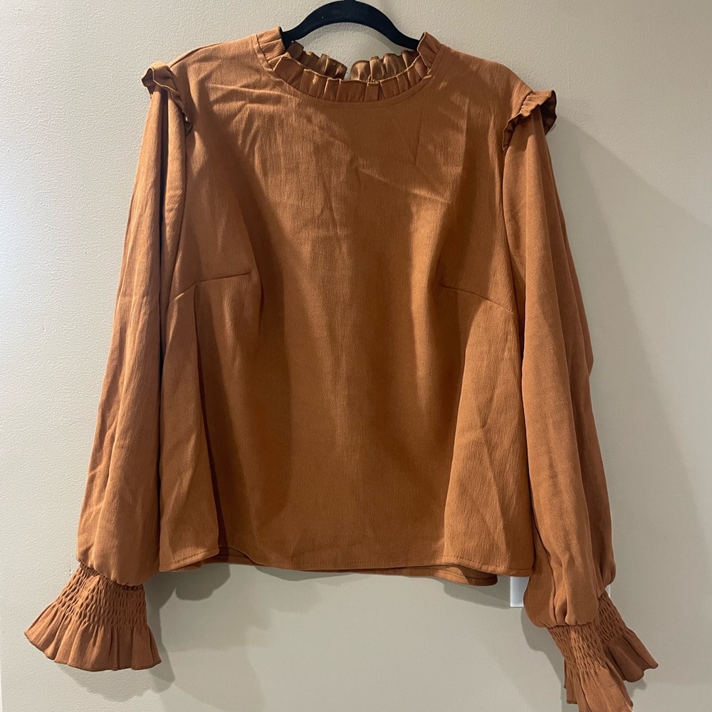 Rust colored Suede Blouse